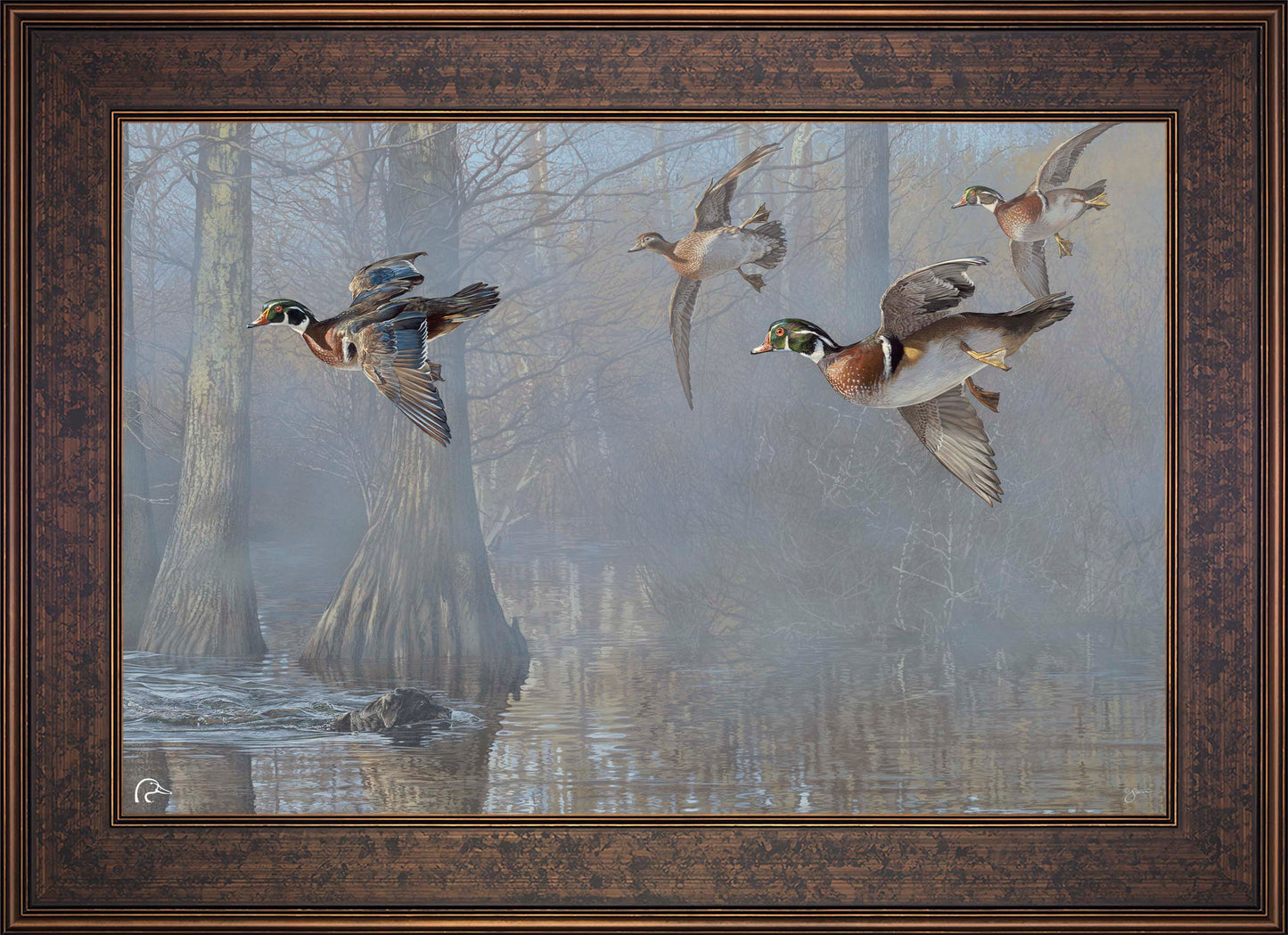 Out of the Mist  Limited Edition Canvas - Official Ducks Unlimited Art