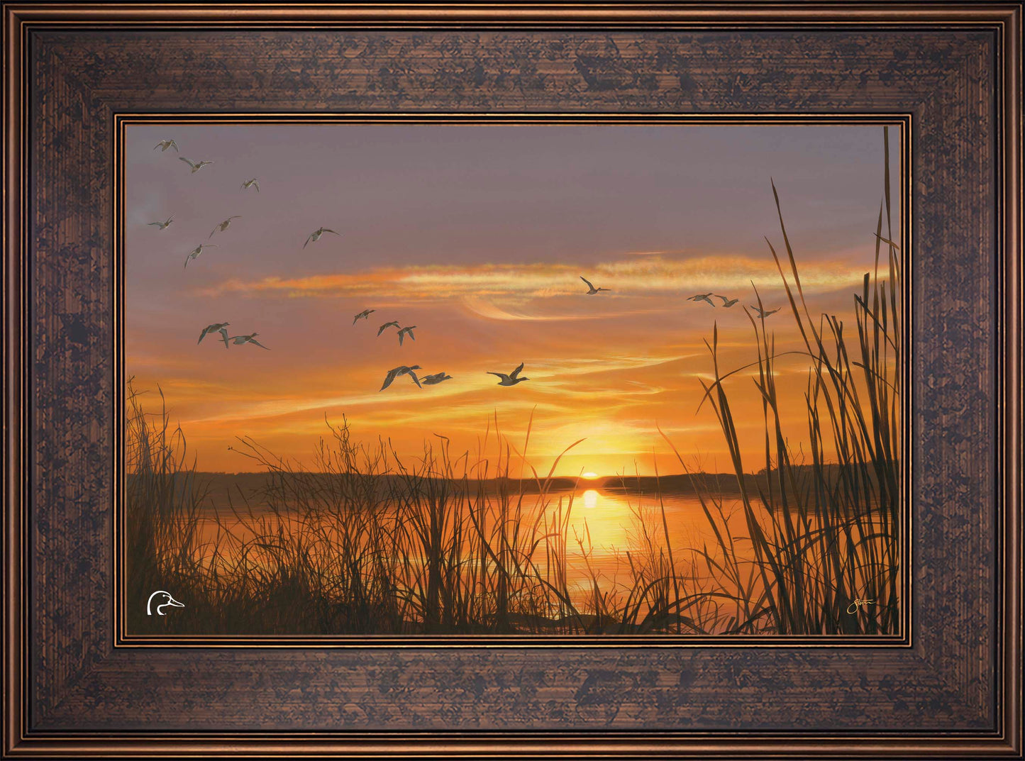 Sunset's Last Minutes Limited Edition Canvas - Official Ducks Unlimited Art