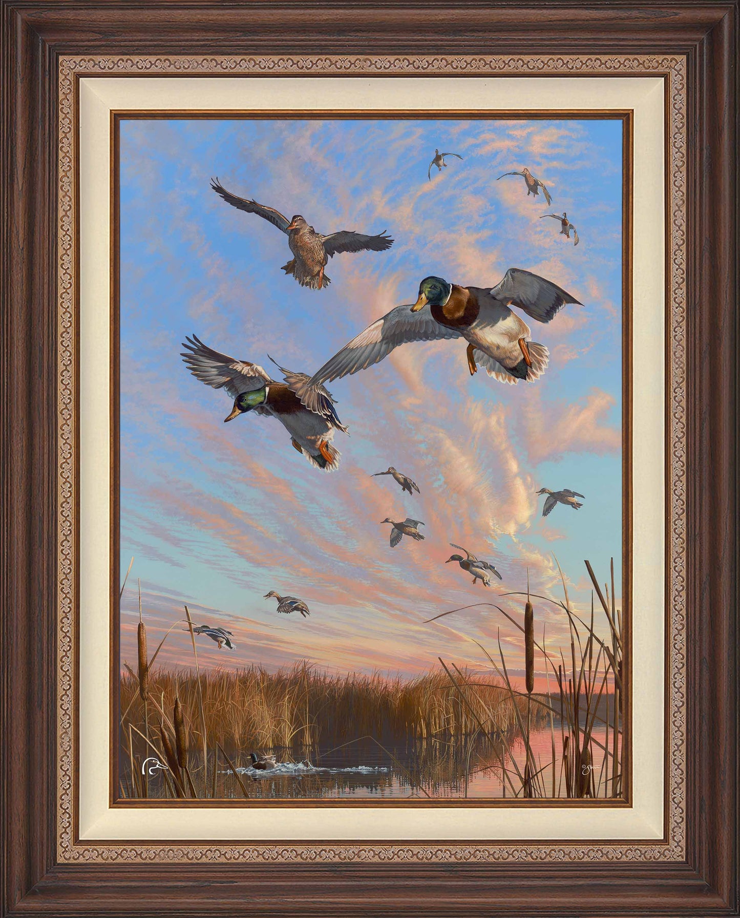 Sunset's Last Minutes Limited Edition Canvas - Official Ducks Unlimited Art