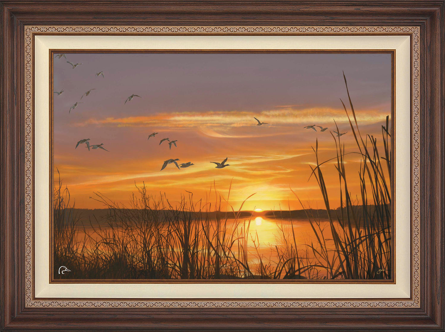 Sunset's Last Minutes Limited Edition Canvas - Official Ducks Unlimited Art