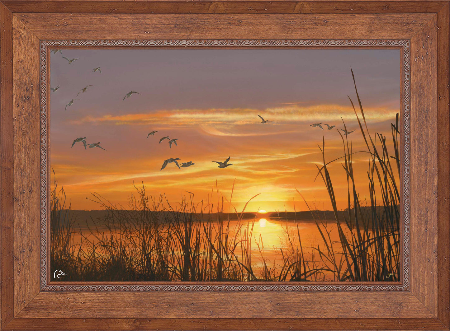 Sunset's Last Minutes Limited Edition Canvas - Official Ducks Unlimited Art