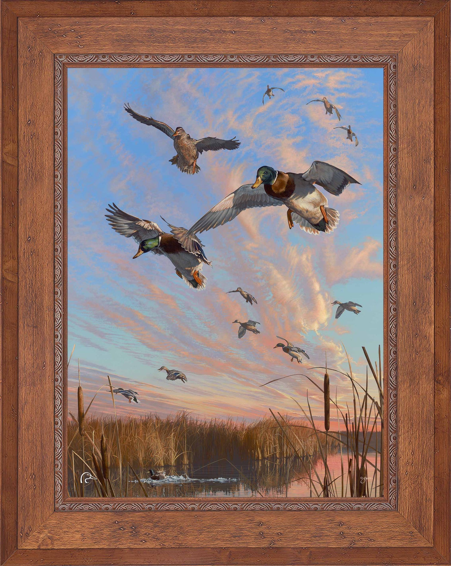 Sunset's Last Minutes Limited Edition Canvas - Official Ducks Unlimited Art