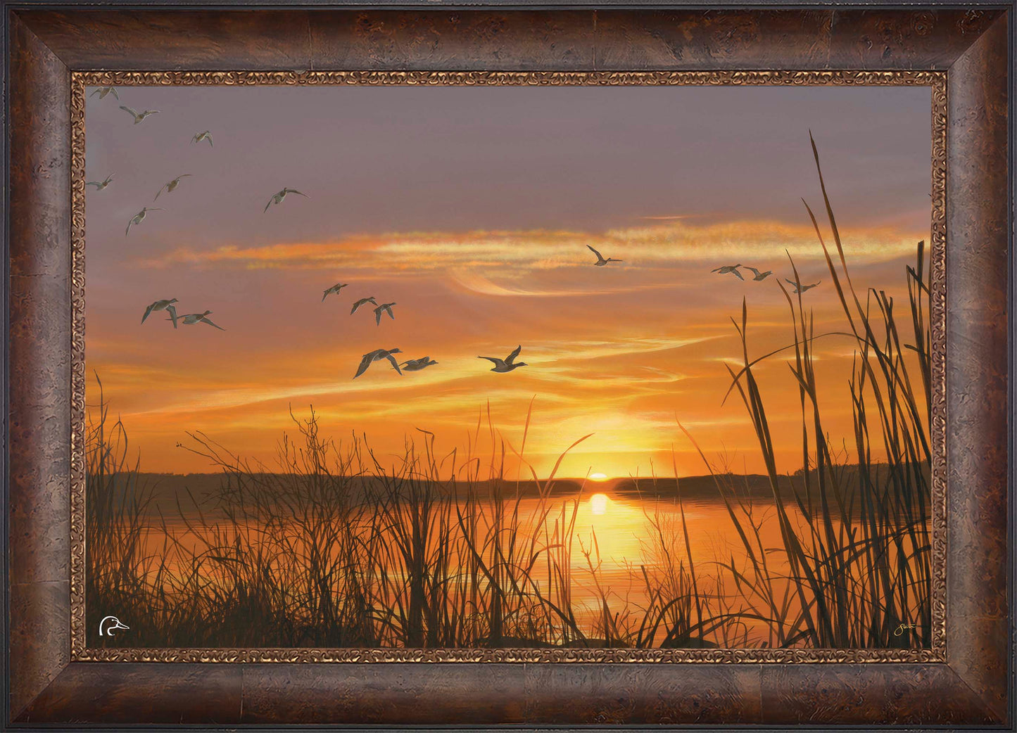 Sunset's Last Minutes Limited Edition Canvas - Official Ducks Unlimited Art