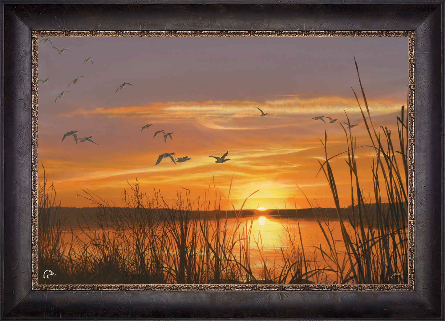 Sunset's Last Minutes Limited Edition Canvas - Official Ducks Unlimited Art