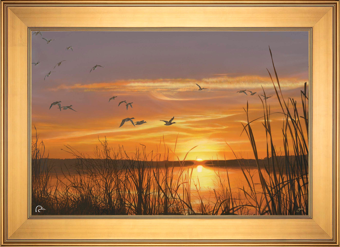 Sunset's Last Minutes Limited Edition Canvas - Official Ducks Unlimited Art