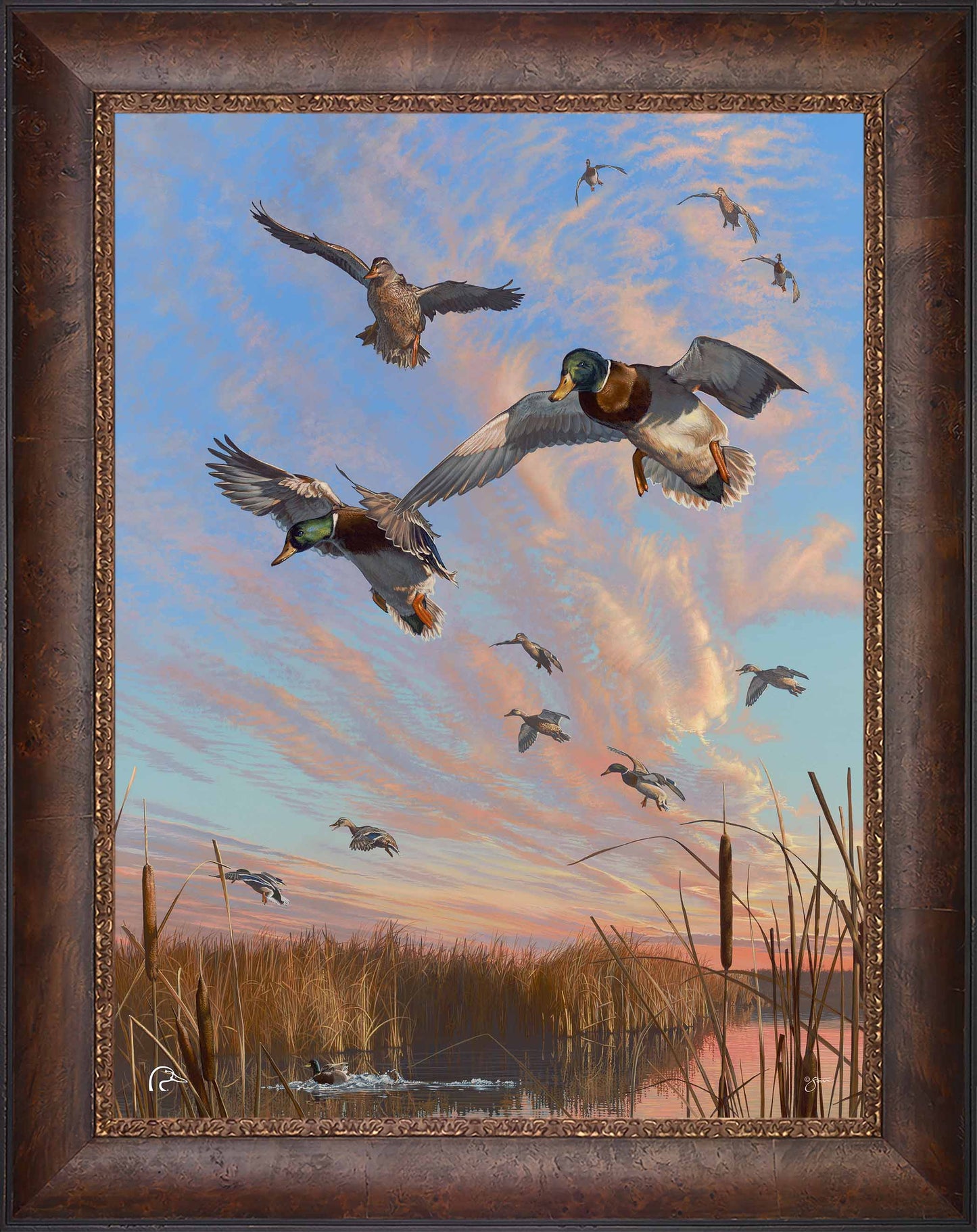 Sunset's Last Minutes Limited Edition Canvas - Official Ducks Unlimited Art