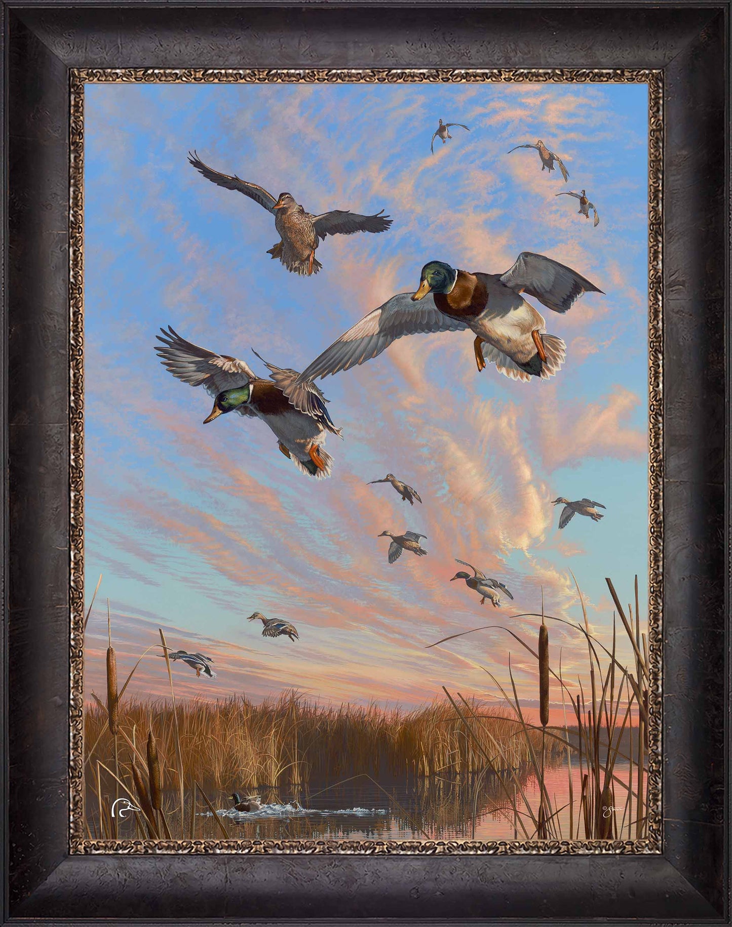 Sunset's Last Minutes Limited Edition Canvas - Official Ducks Unlimited Art