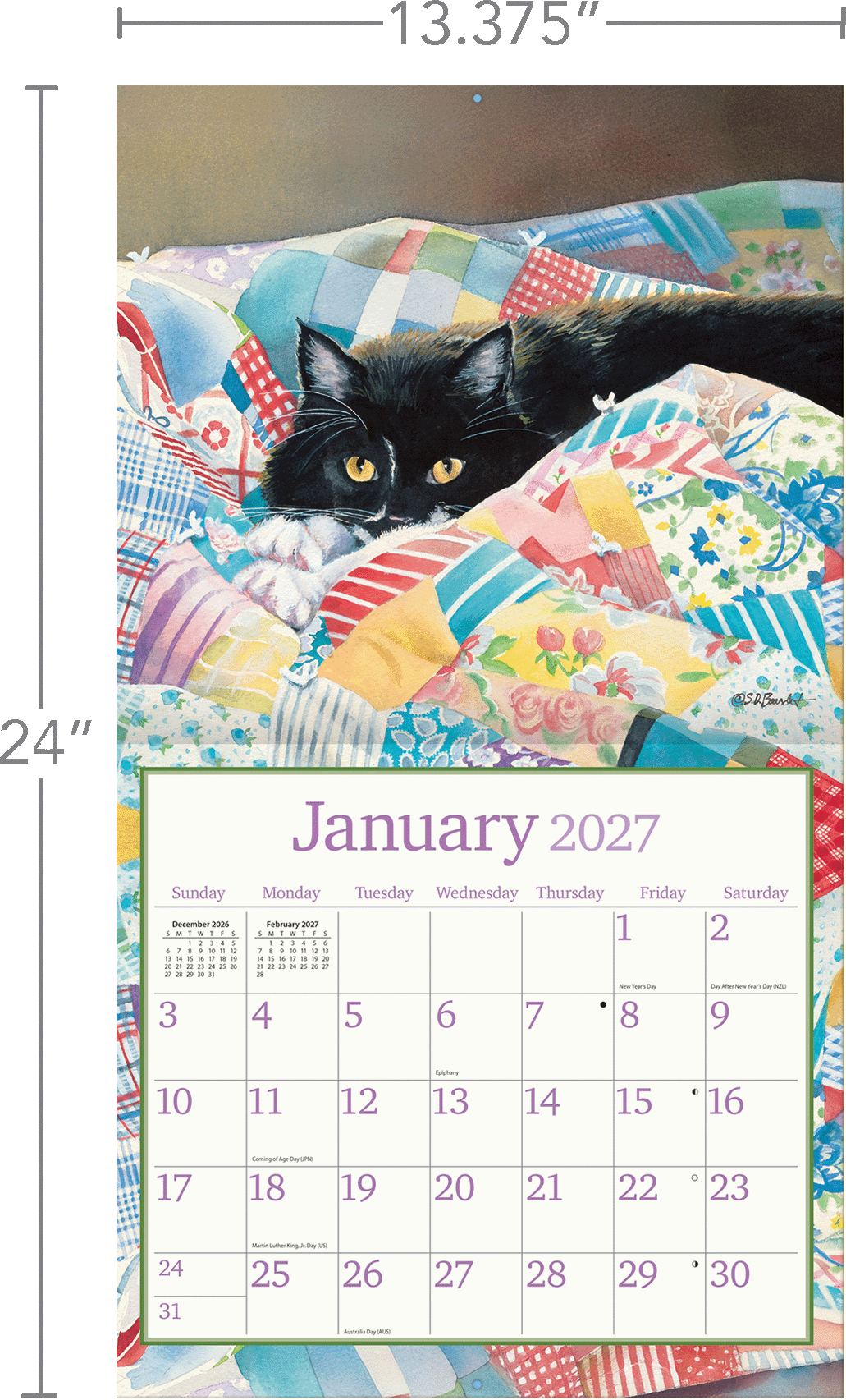 Cats in the Country - 2027 Wall Calendar