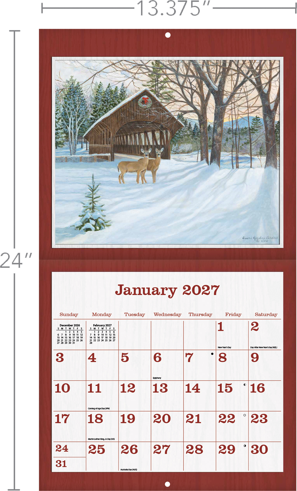Covered Bridge - 2027 Wall Calendar