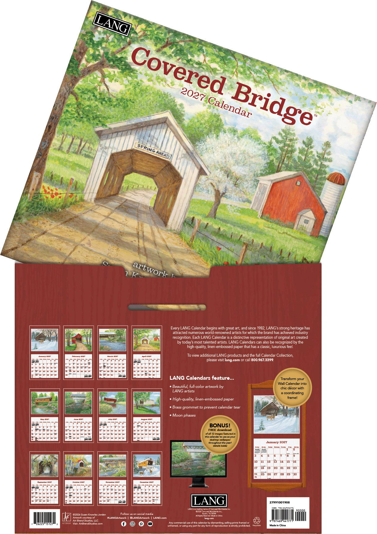 Covered Bridge - 2027 Wall Calendar