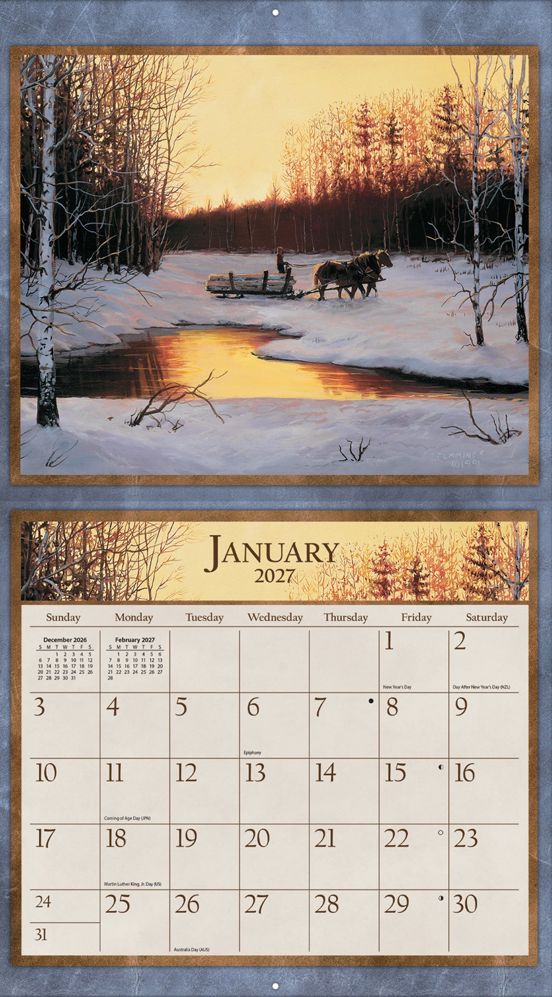 Horses in the Mist - 2027 Wall Calendar