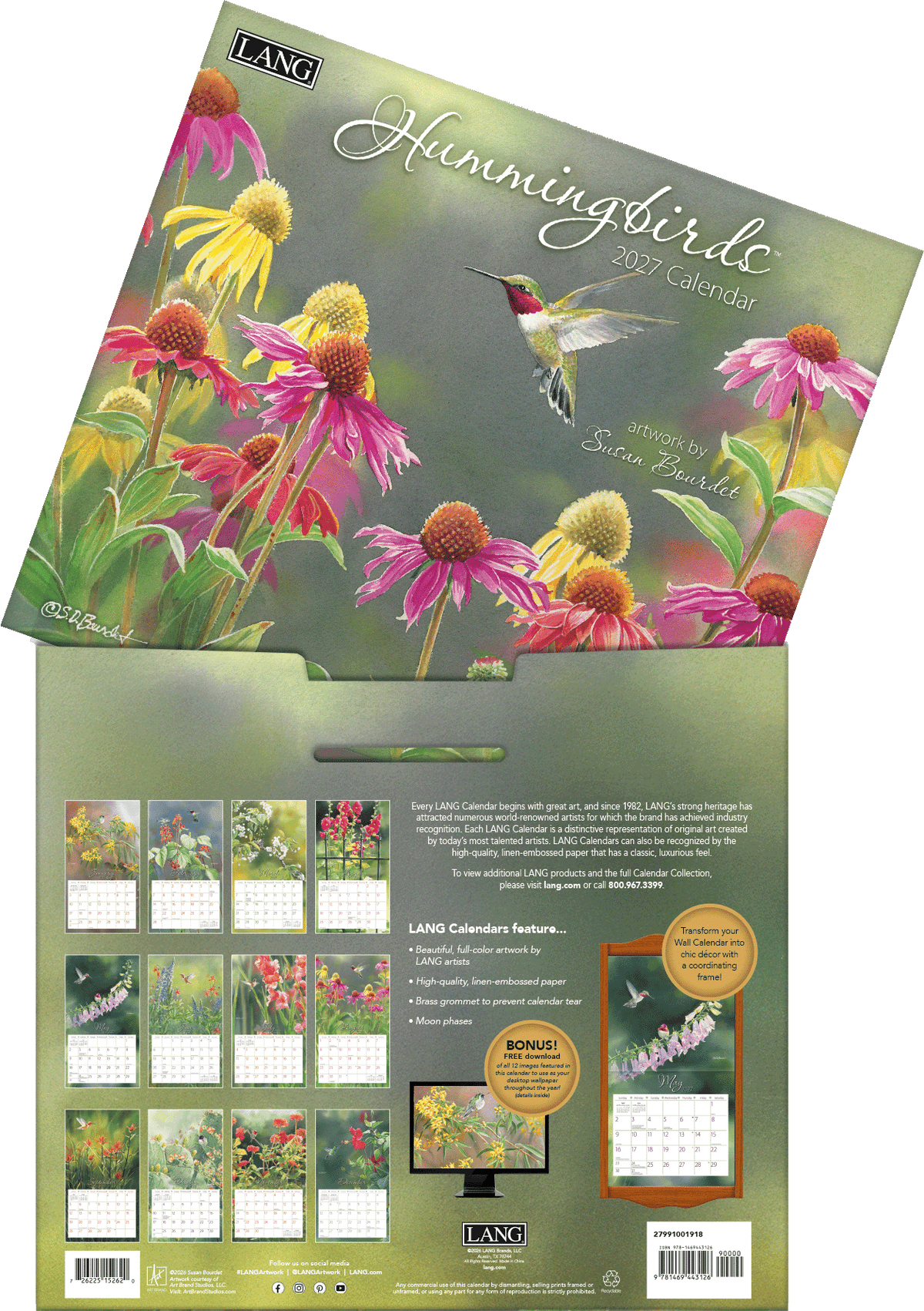 Hummingbirds - 2027 Wall Calendar