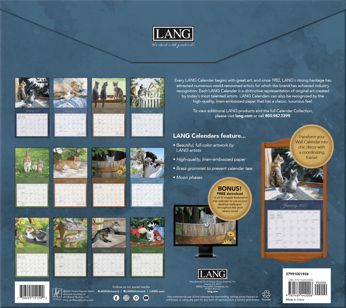 Love of Cats - 2027 Wall Calendar