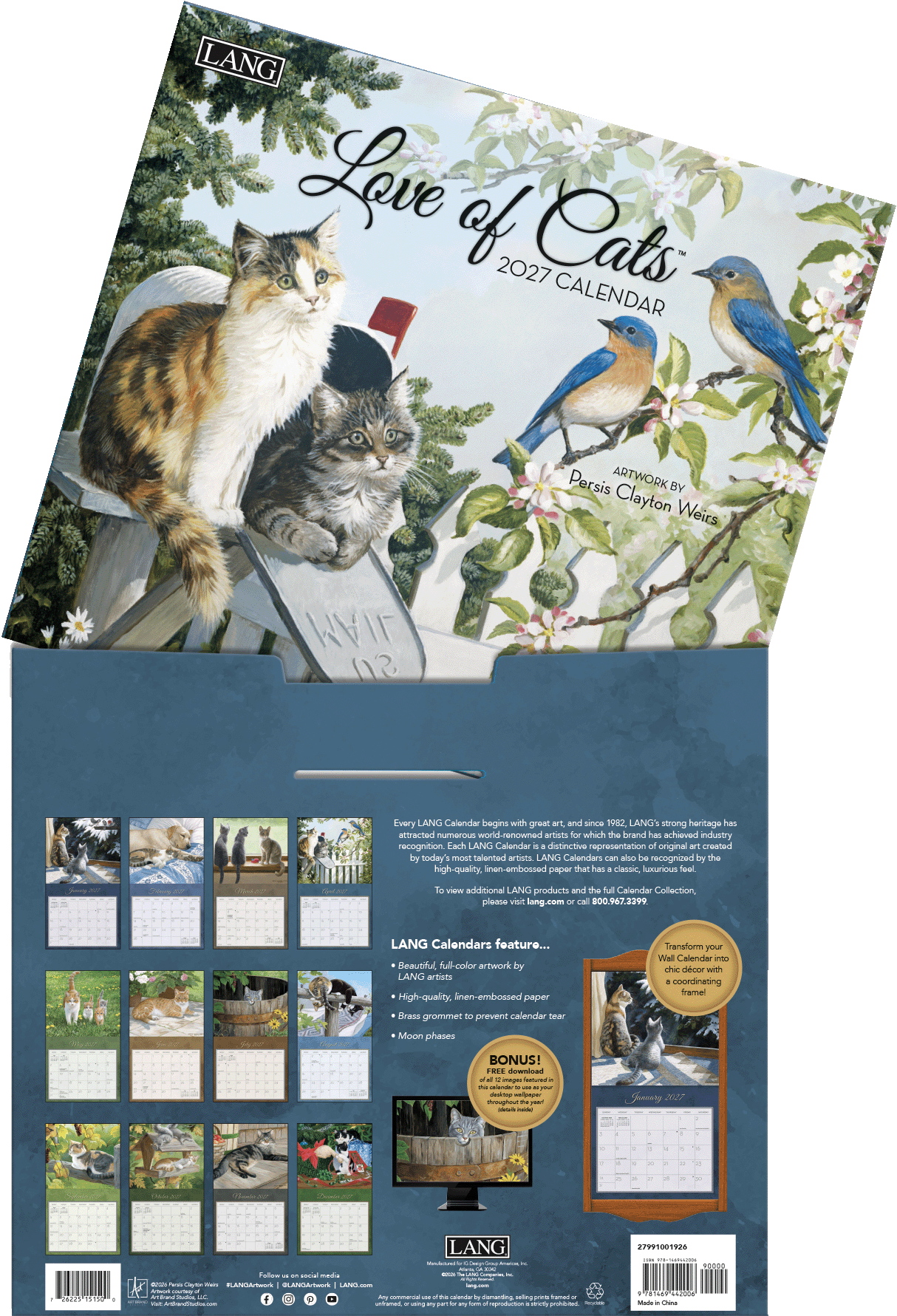 Love of Cats - 2027 Wall Calendar