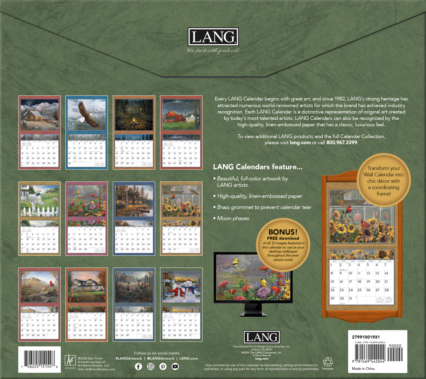 Meadowland - 2027 Wall Calendar
