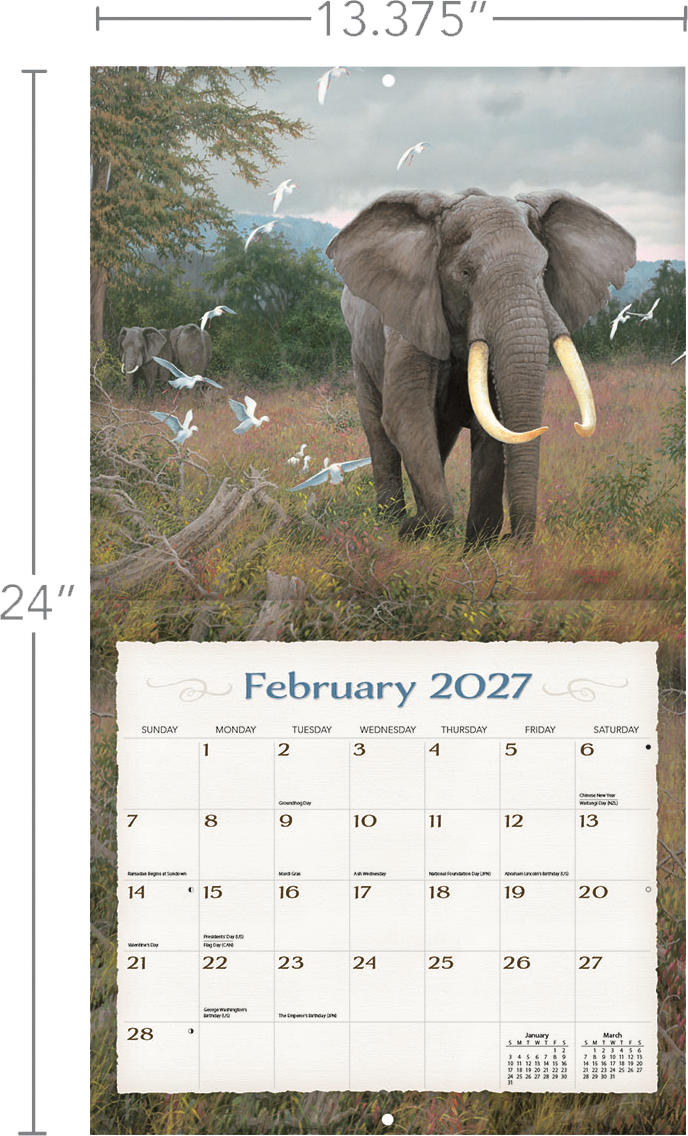 Spirit of Africa - 2027 Wall Calendar