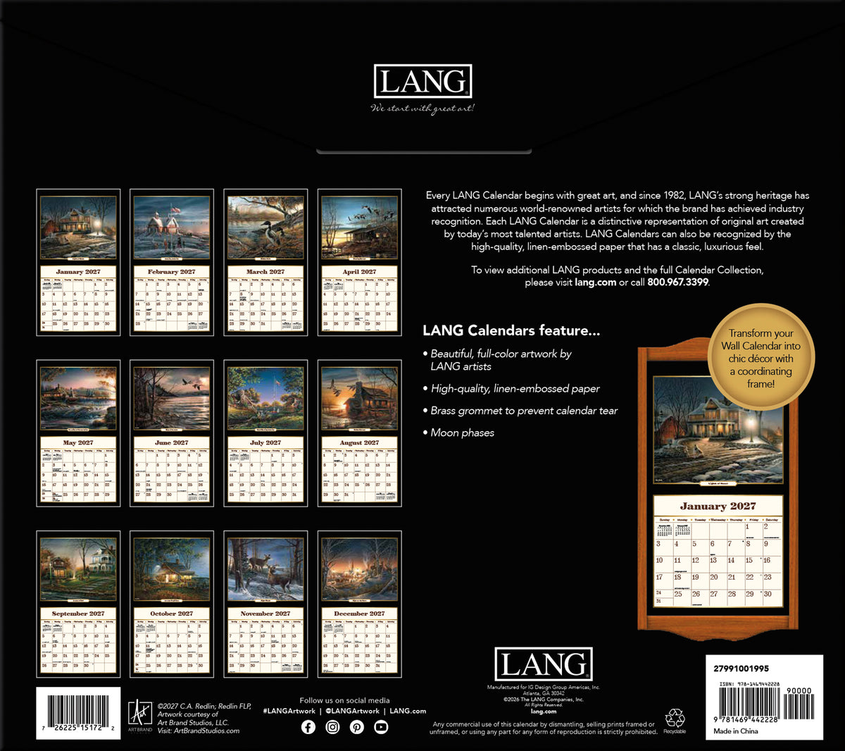 Terry Redlin - 2027 Wall Calendar