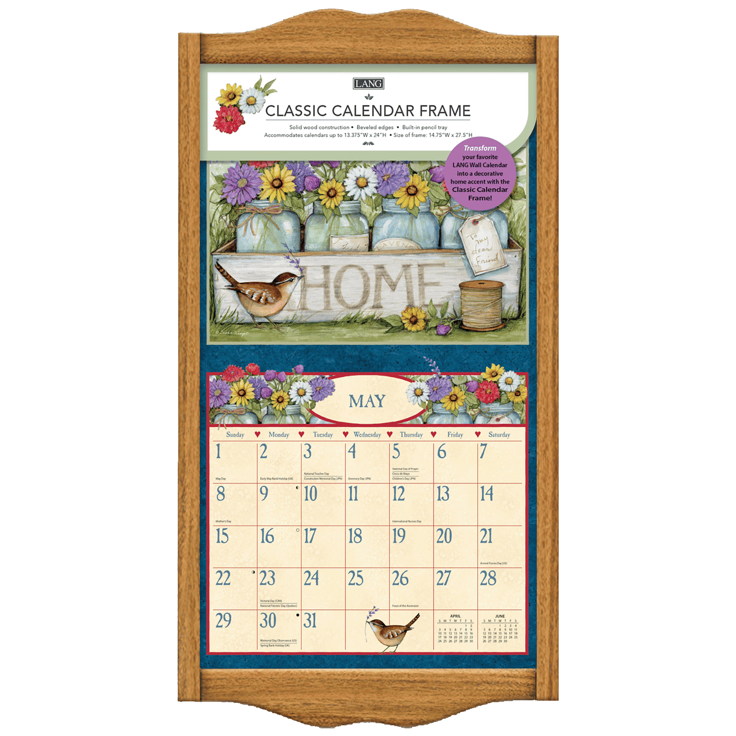 Oak - Classic Calendar Frame