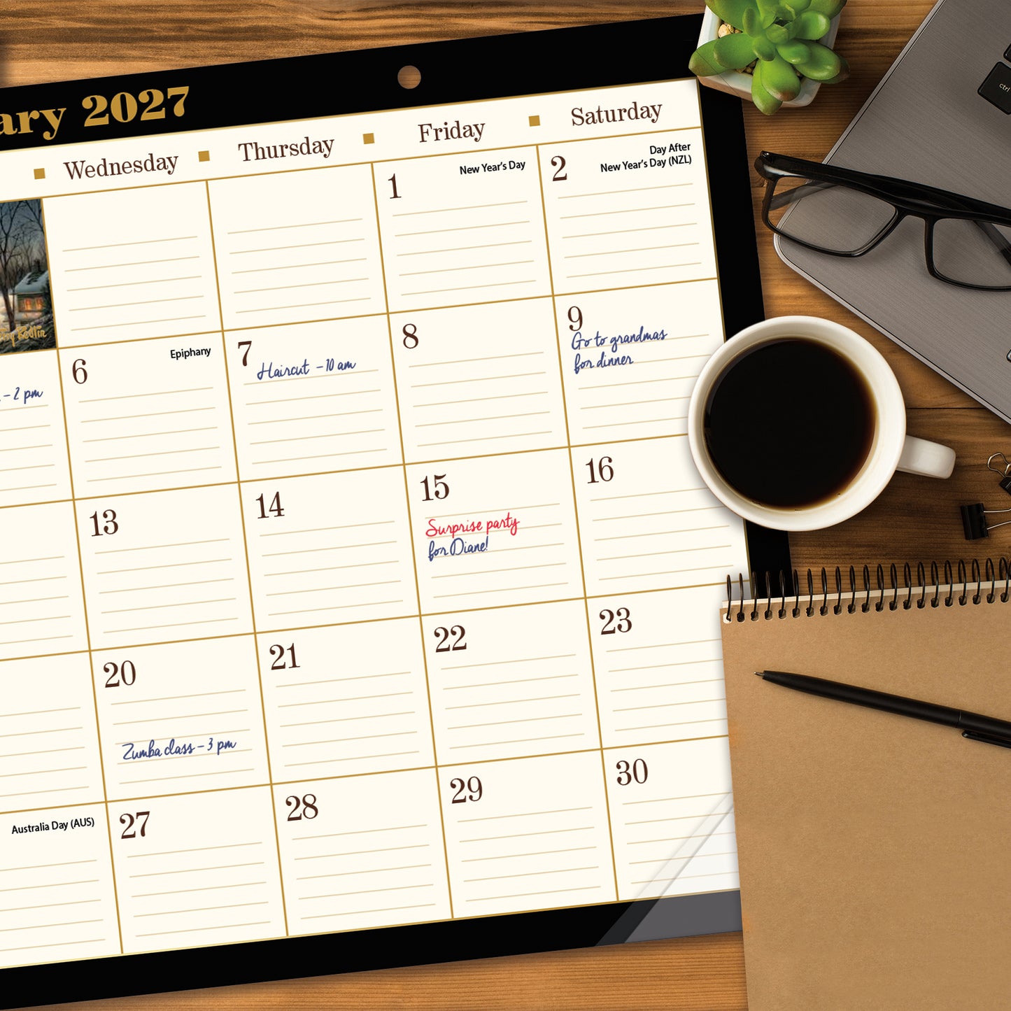Terry Redlin 2027 - 11" x 17" Deskpad Calendar