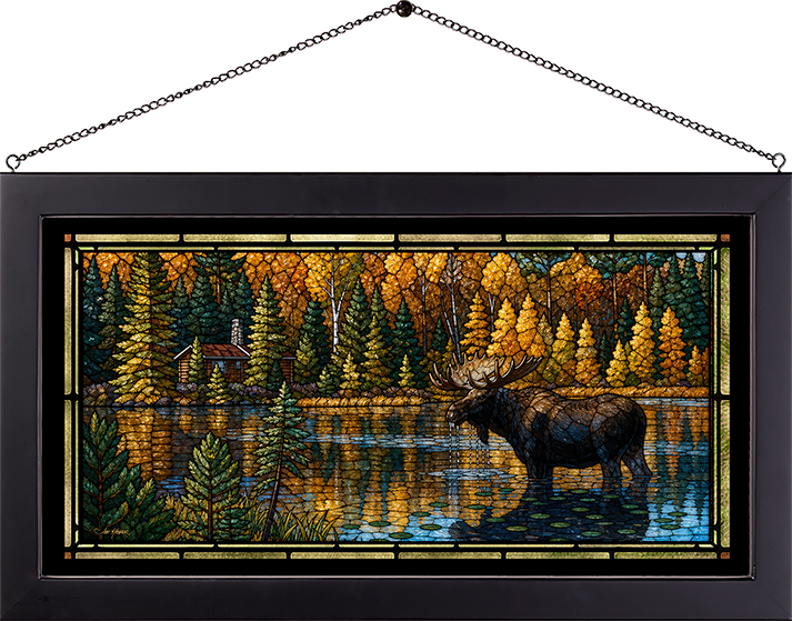 The Loner - Moose - Stained Glass Art