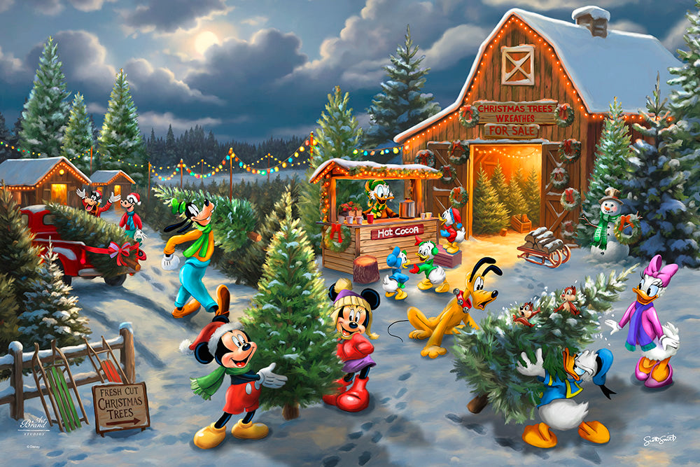 Disney's Mickey and Minnie's Christmas Tree Farm - Limited Edition Canvas