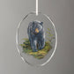 Rocky Outcrop-Black Bear - Oval Glass Ornament