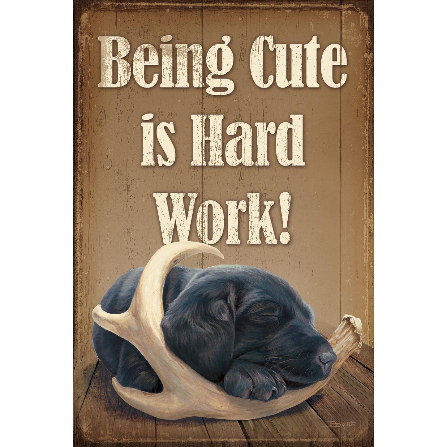 Being Cute - 8" x 12" Wood Sign