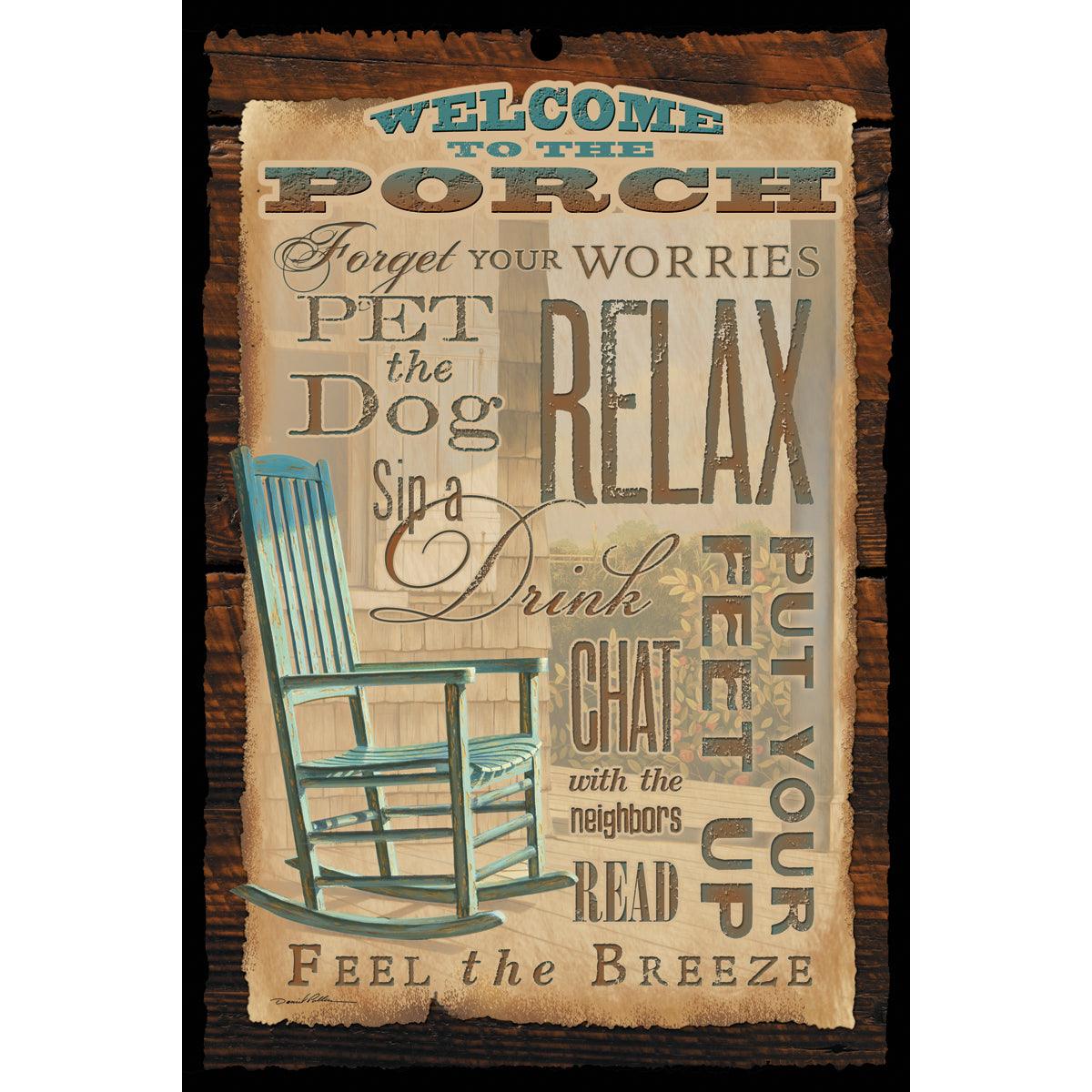 Welcome to the Porch - 8" x 12" Wood Sign