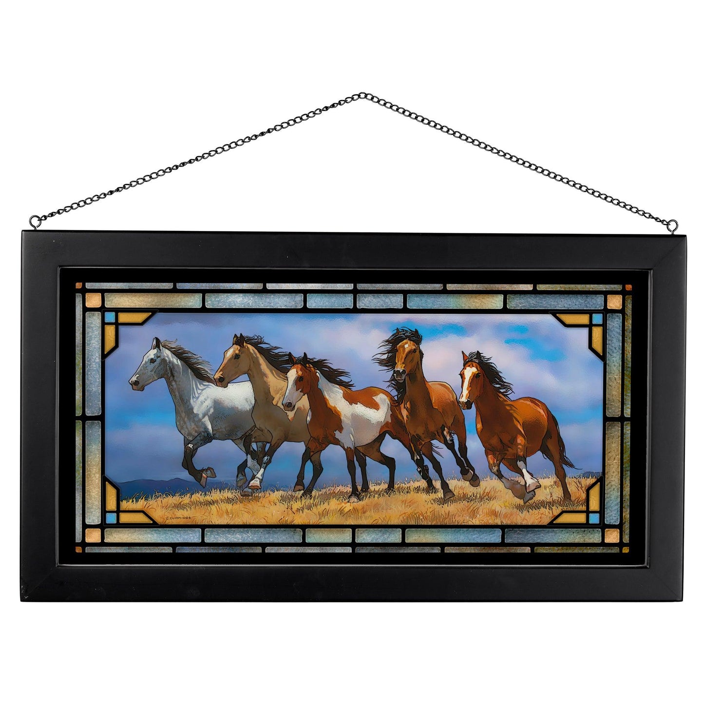 Over the Top Horses - Stained Glass Art