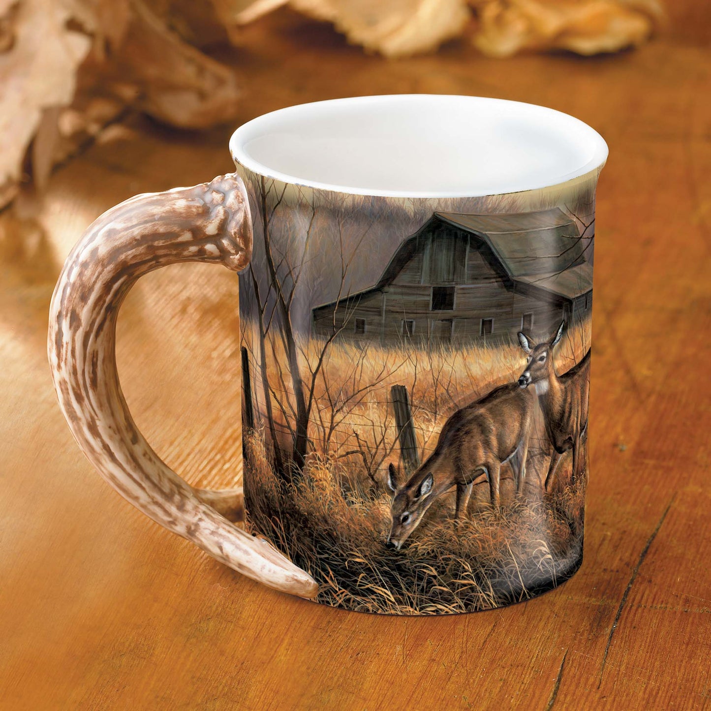 Abandoned Farmstead—Whitetail Deer - Sculpted Mug
