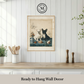 Martha Stewart Bedford | Farm Companion Portrait: Black and White Dogs | Framed Country Farmhouse Wall Art