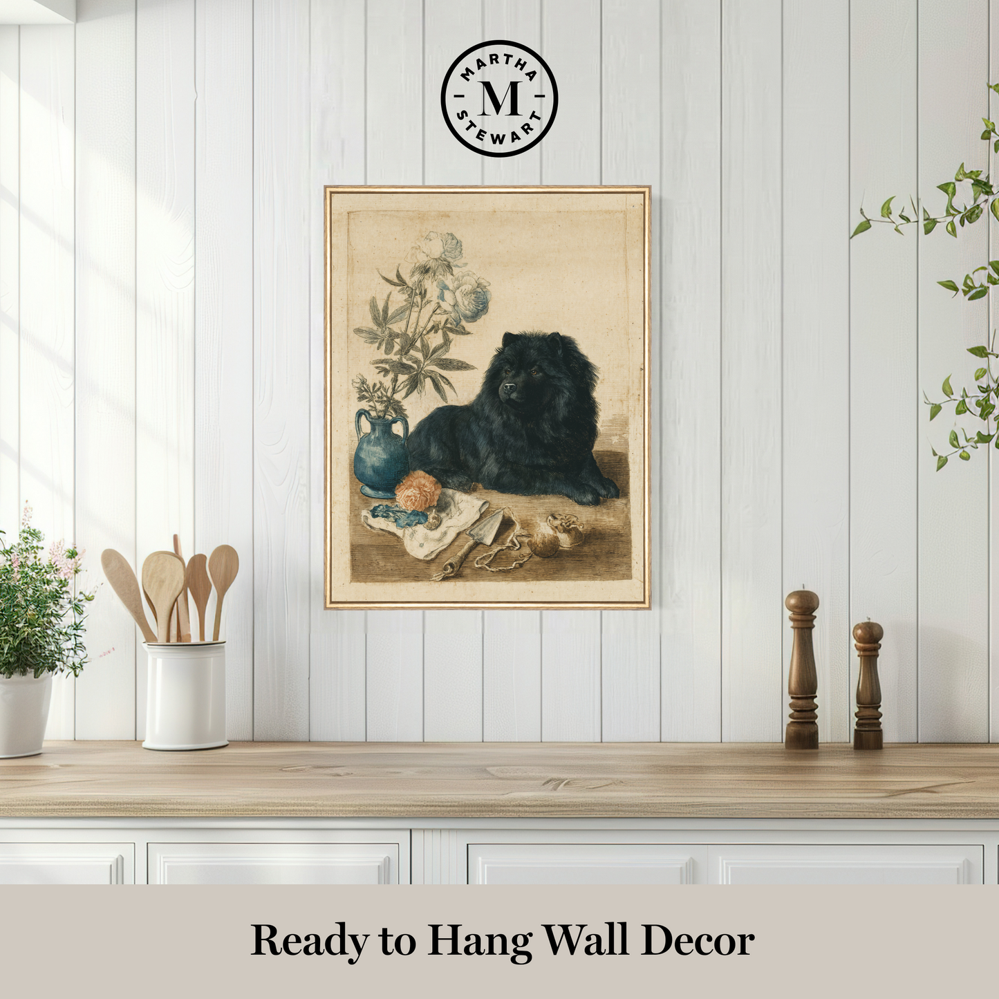 Martha Stewart Bedford | Harvest Still Life: Farm Dog Comapnion| Framed Country Farmhouse Wall Art