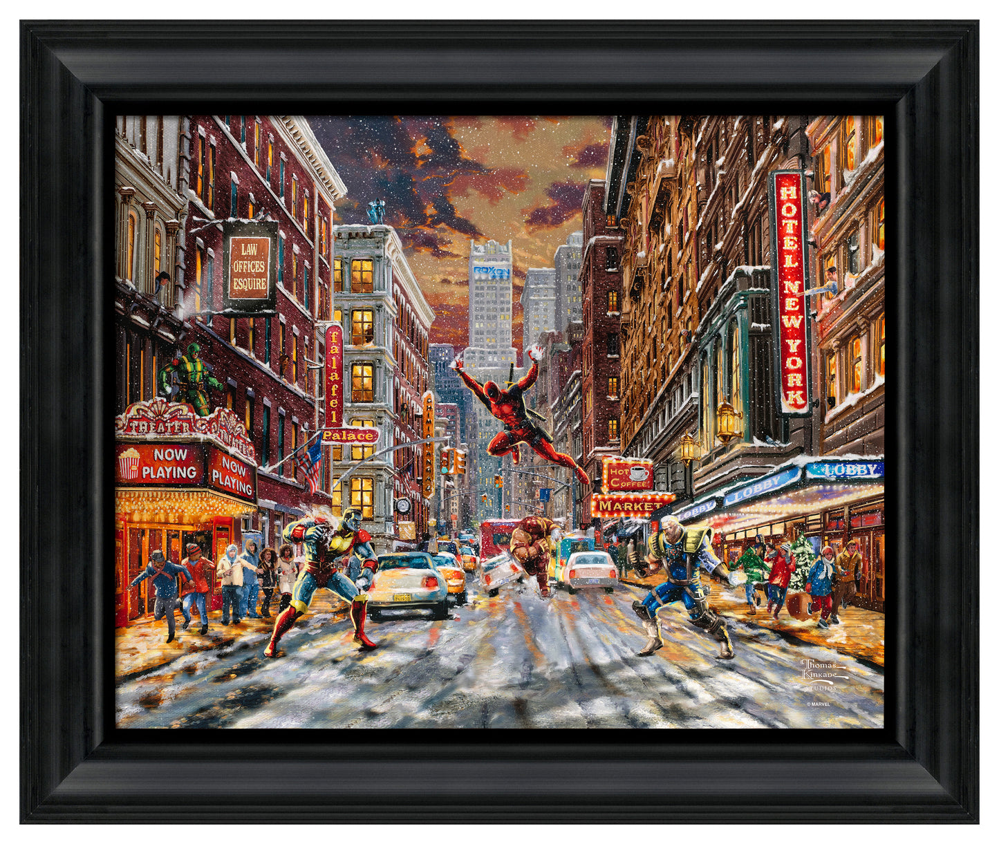 Deadpool - Snow Day - 16" x 20" Brushstroke Vignette
