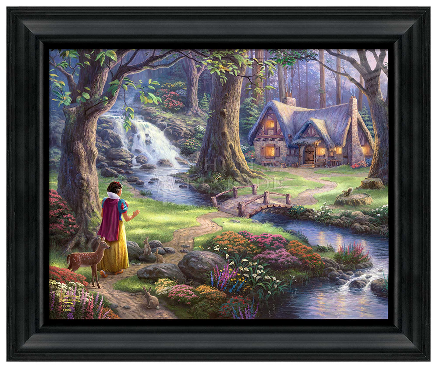 Disney Snow White Discovers the Cottage - 16" x 20" Brushstroke Vignette