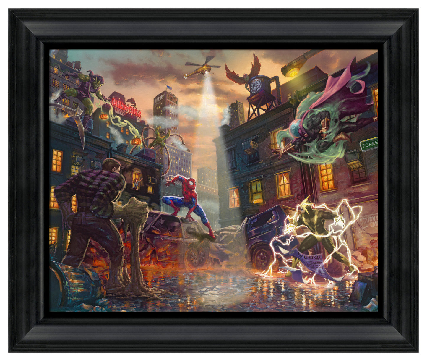 Spider-Man vs. the Sinister Six - 16" x 20" Brushstroke Vignette
