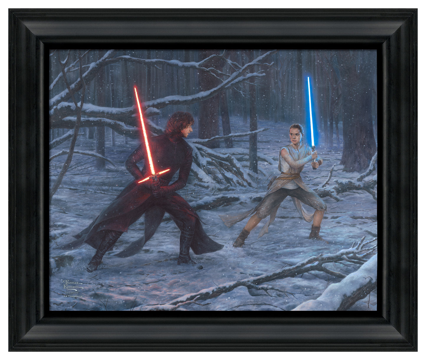 The Duel: Rey™ vs. Ren - Child's Play - 16" x 20" Brushstroke Vignette