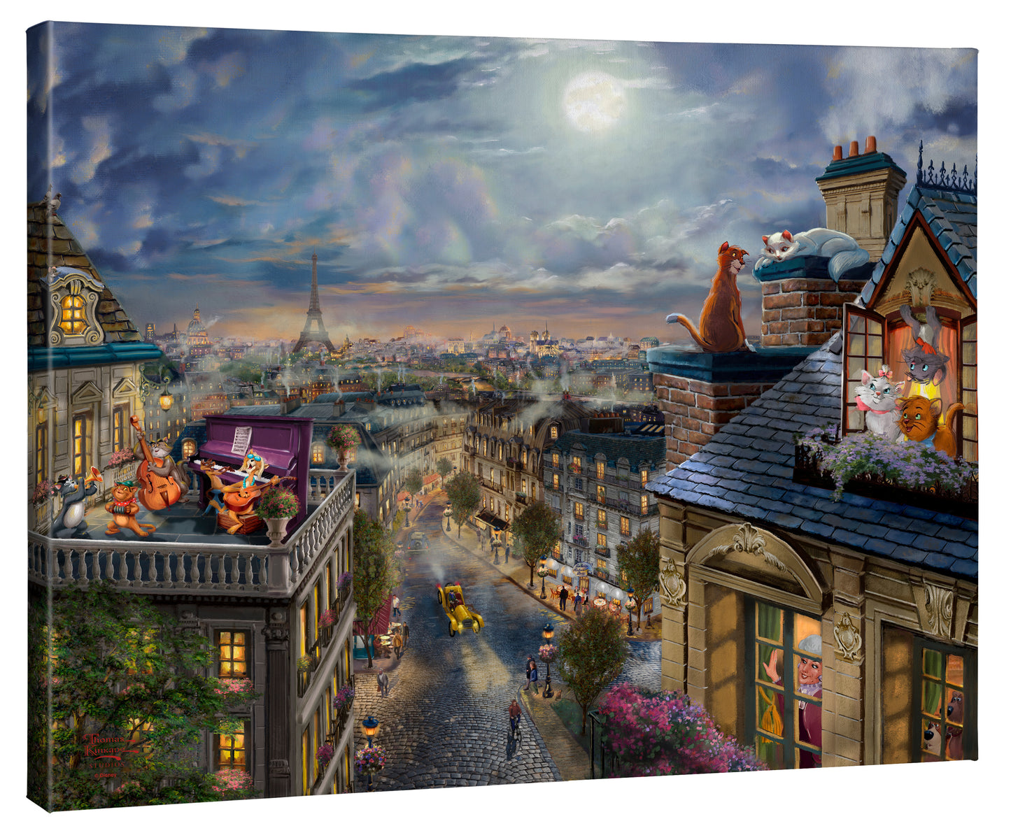 Disney The Aristocats - Love Under the Moon - 24" x 30" Gallery Wrapped Canvas
