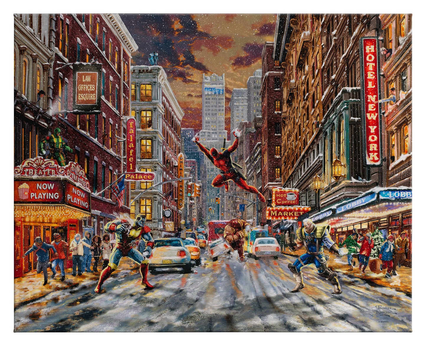 Deadpool - Snow Day - 24" x 30" Gallery Wrapped Canvas