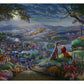 Disney Lady and the Tramp Falling in Love - 24" x 30" Gallery Wrapped Canvas