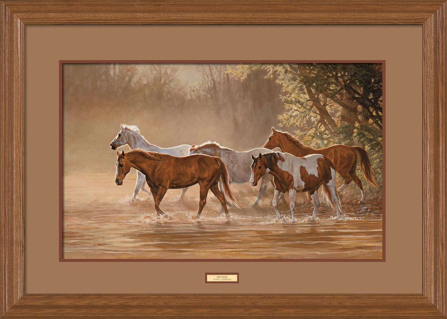 Misty River - 24" x 36" Framed Gallery Canvas