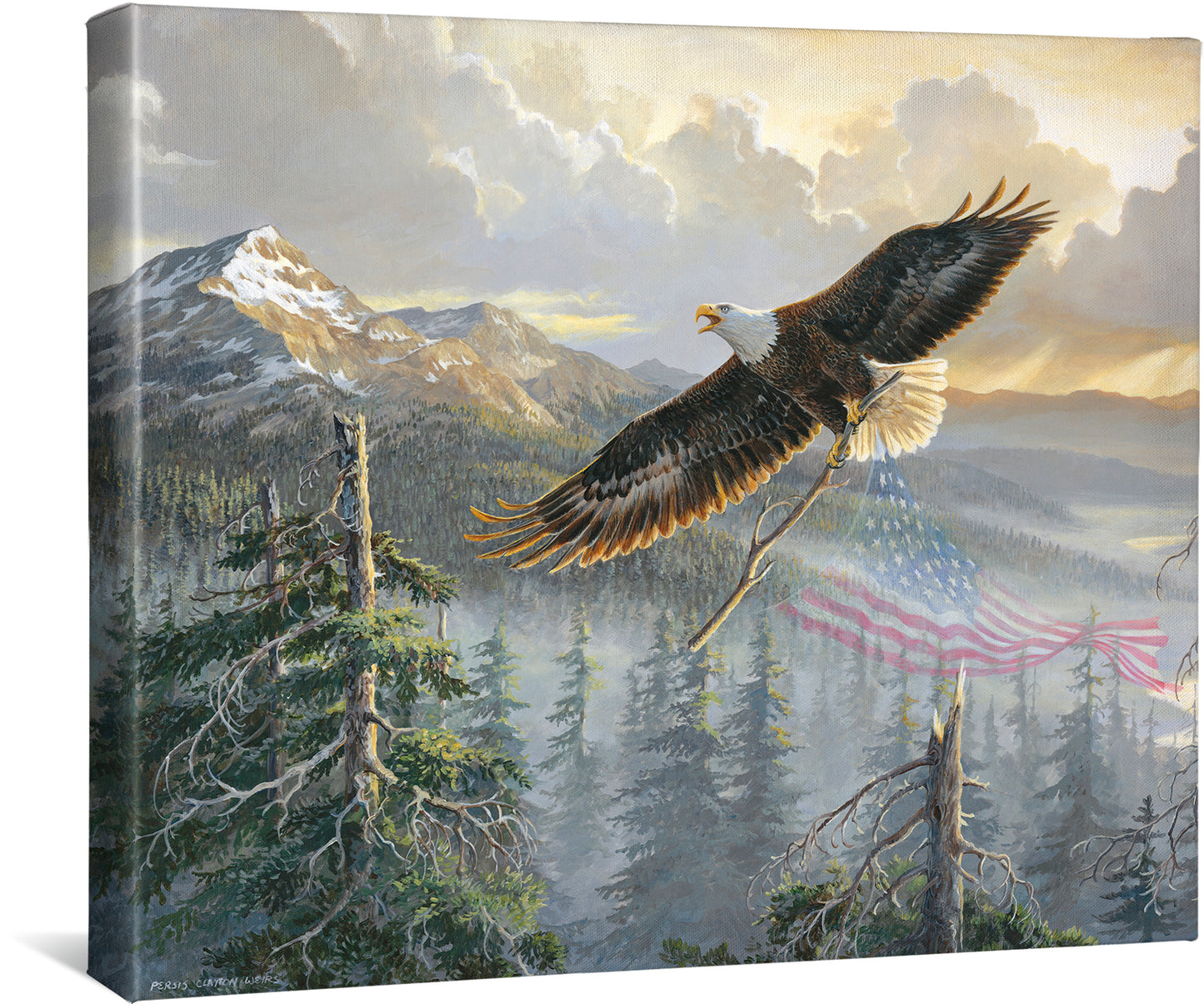 Rebuilding America - Bald Eagle - 16" x 20.5" Gallery Wrapped Canvas