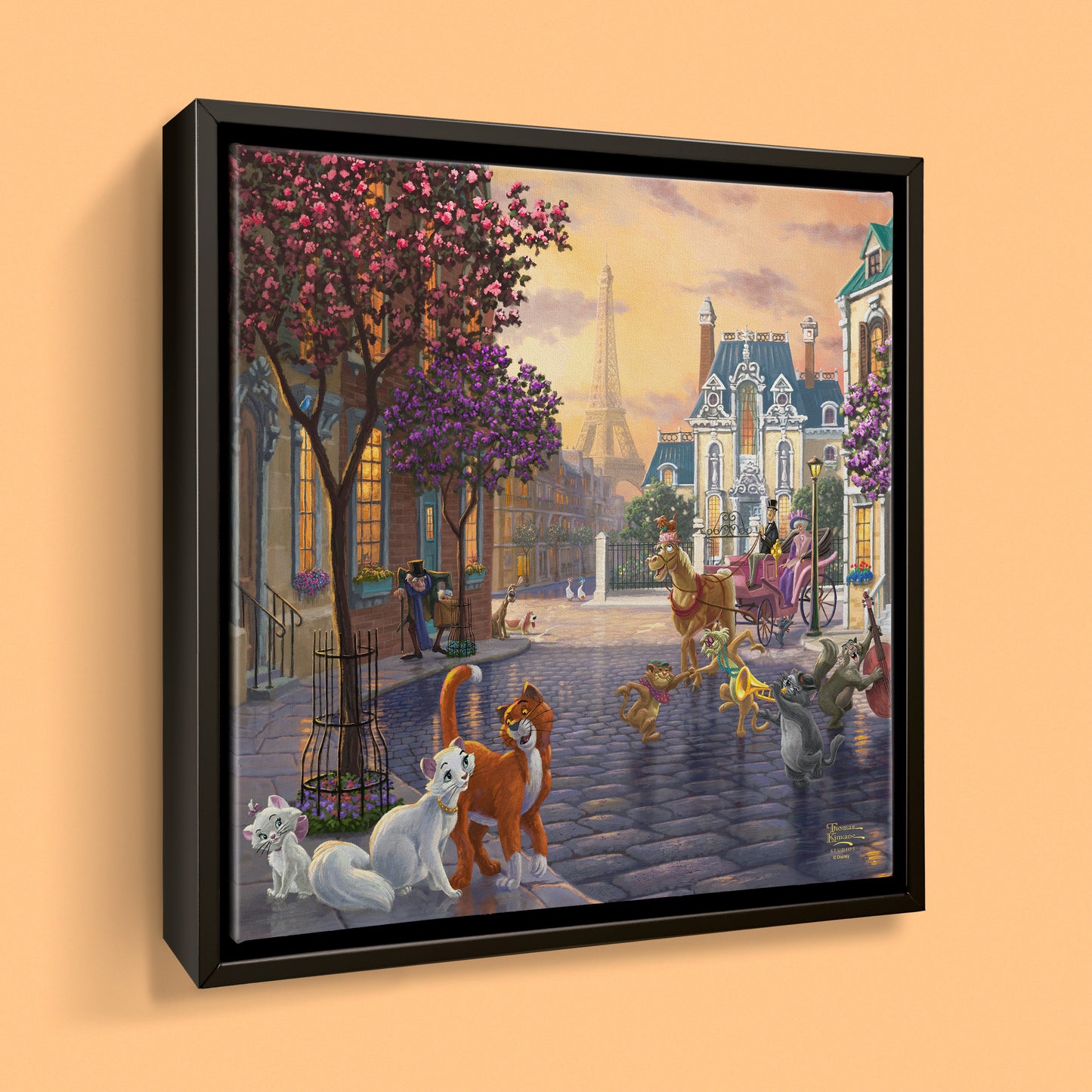 Disney The Aristocats - 14" x 14" Gallery Wrapped Canvas (Onyx Black Frame)