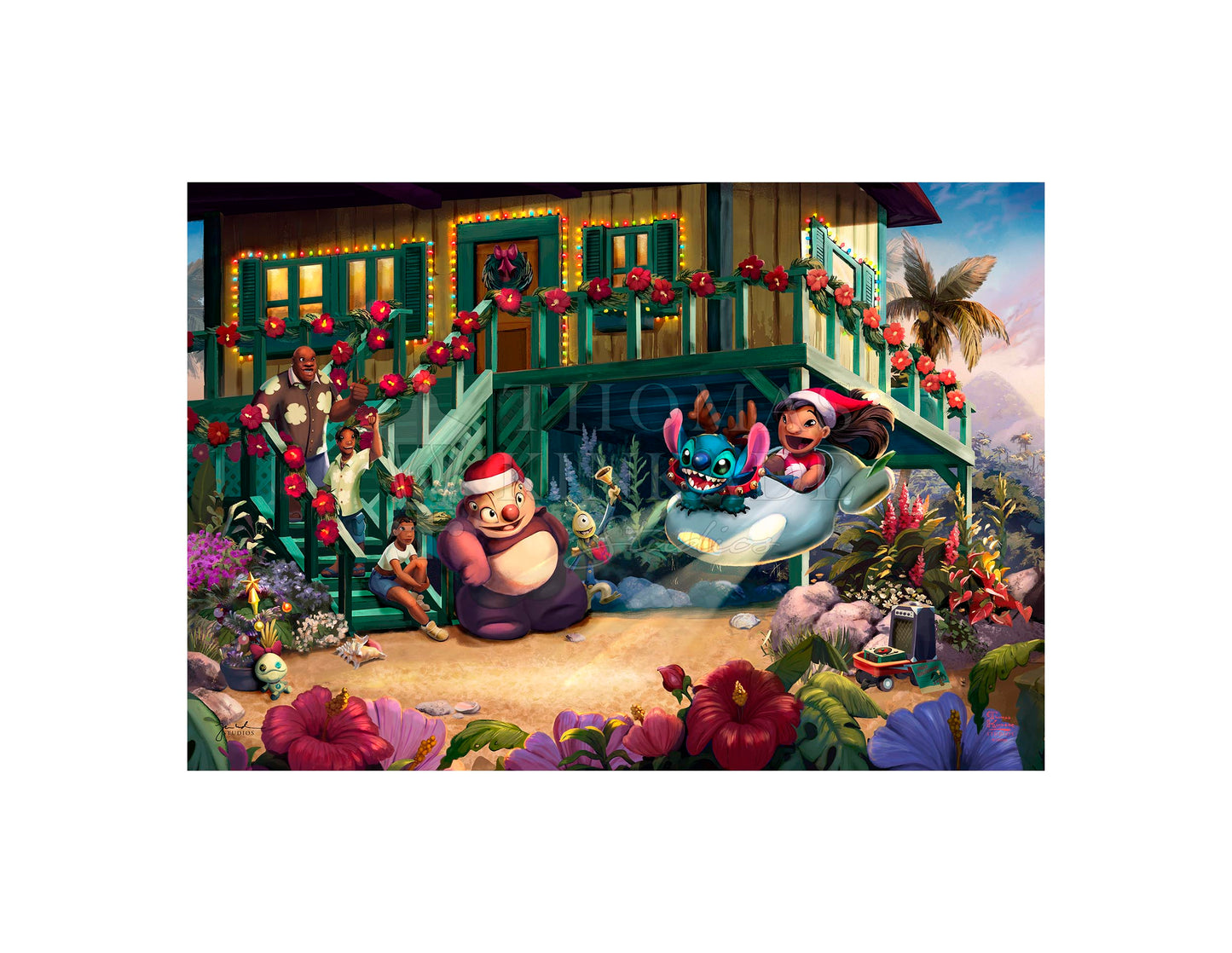 Disney Lilo and Stitch Aloha Christmas - Limited Edition Canvas