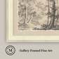 Martha Stewart Skylands | New England Landscape Study I | Framed Vintage Forest Etching | Historic Estate Wall Art