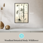 Martha Stewart Skylands | Woodland Botanical Study: Wildflower | Framed Vintage Botanical Print | Estate Study Décor