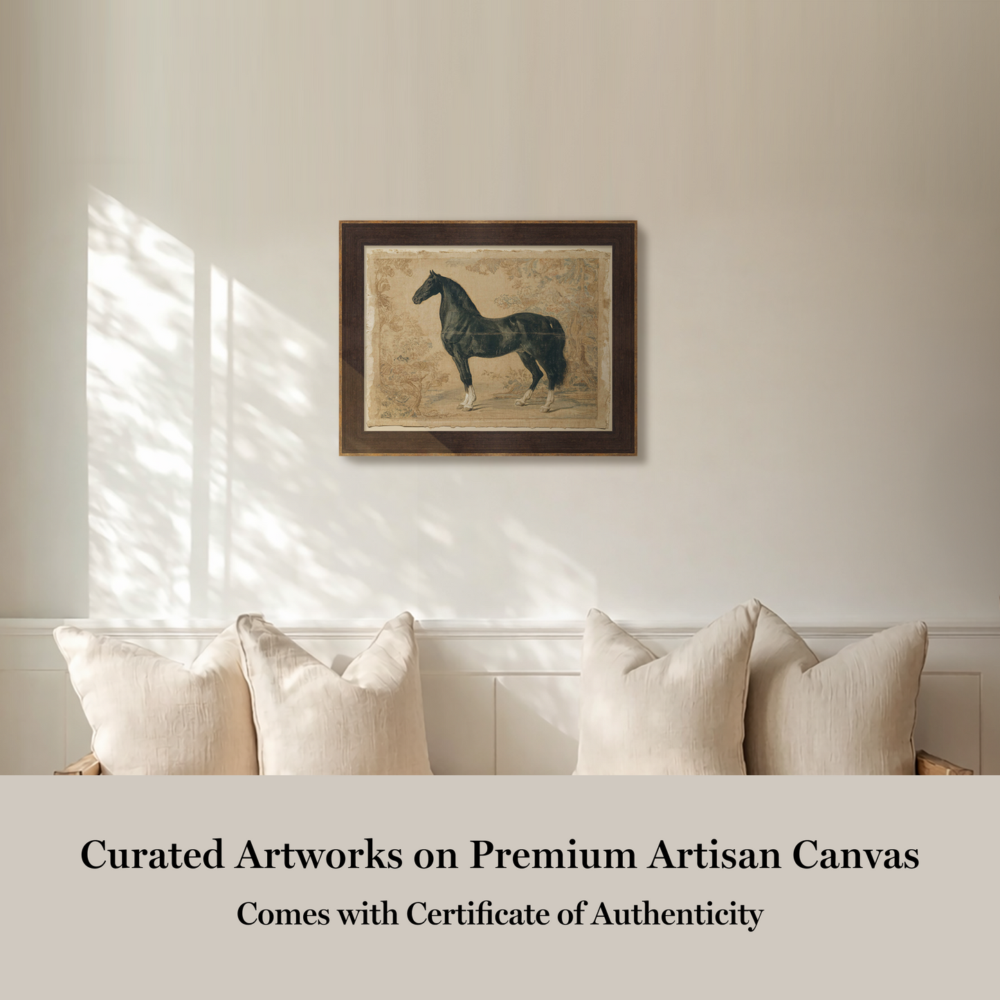 Martha Stewart Skylands | Equine Portrait Study | Framed Vintage Horse Illustration | Historic Estate Wall Art