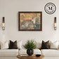 Martha Stewart Skylands | Wildlife Study: Resting Doe | Framed Vintage Deer Illustration | Estate Natural History Art
