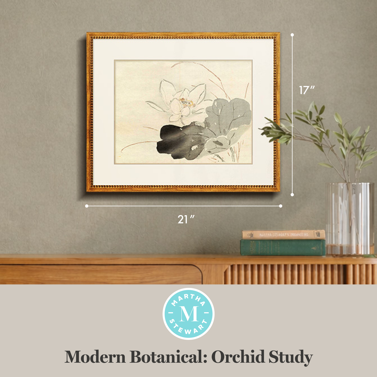 Martha Stewart Perry Street | Modern Botanical: Orchid Study | Framed Contemporary Wall Art