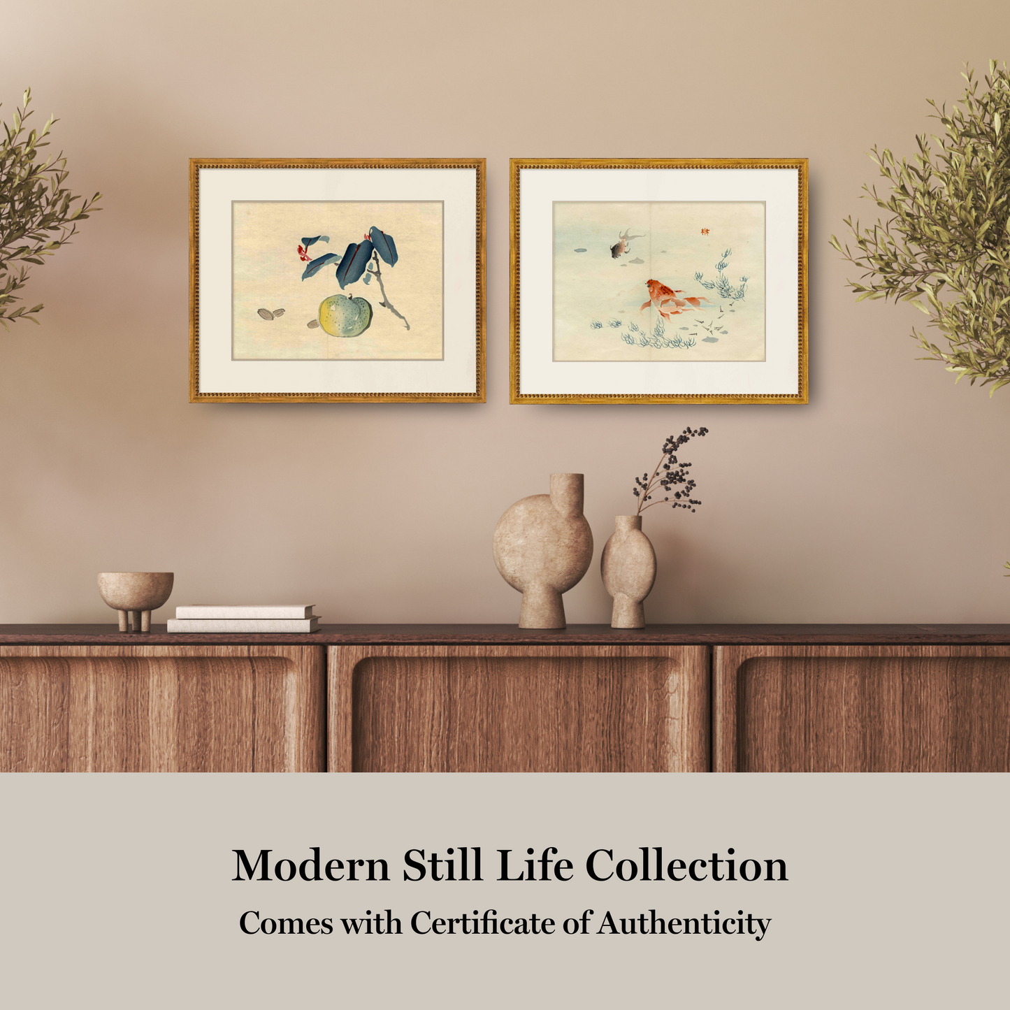 Martha Stewart Perry Street | Modern Still Life: Goldfish Composition | Framed Contemporary Art