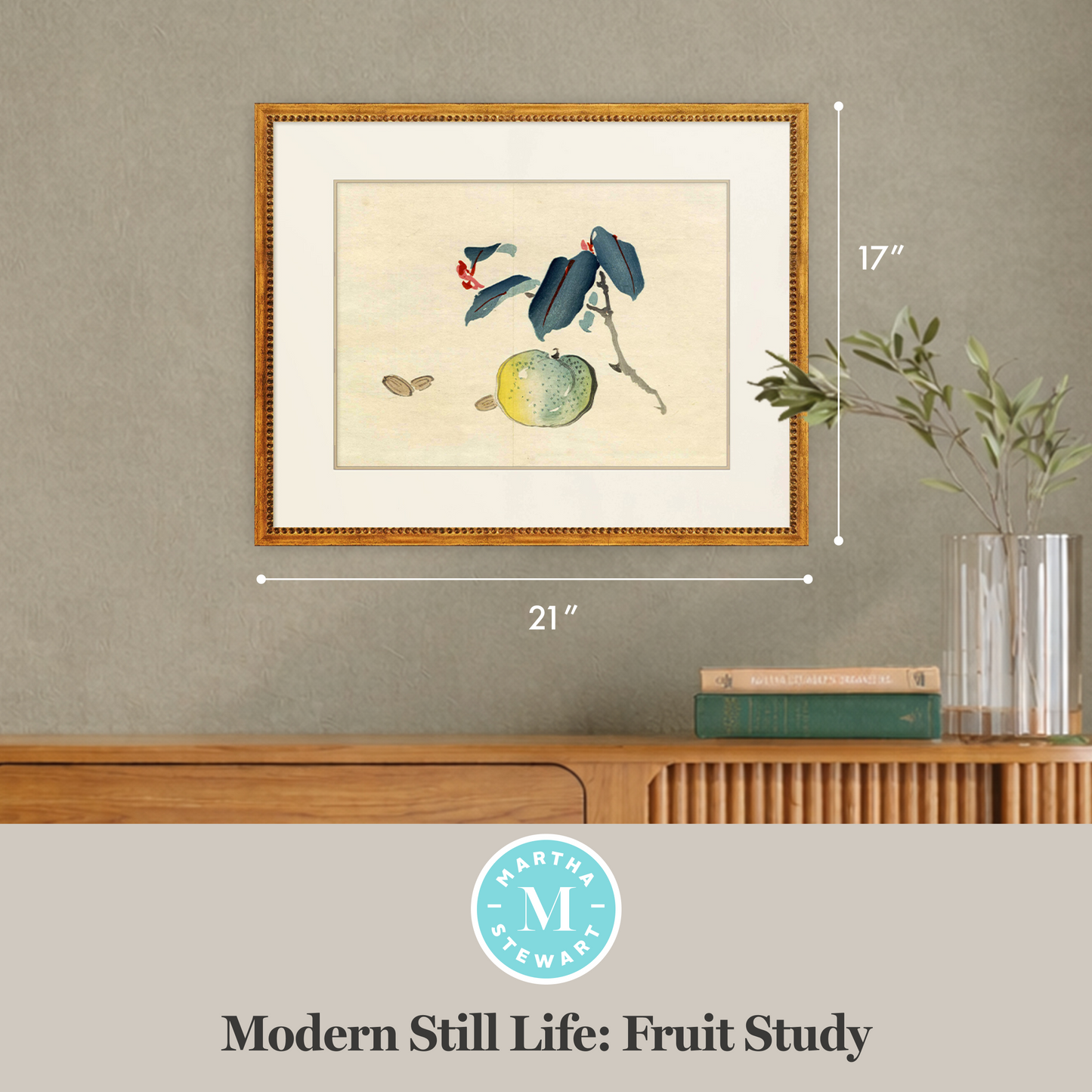 Martha Stewart Perry Street | Modern Still Life: Fruit Study | Framed Contemporary Botanical Art